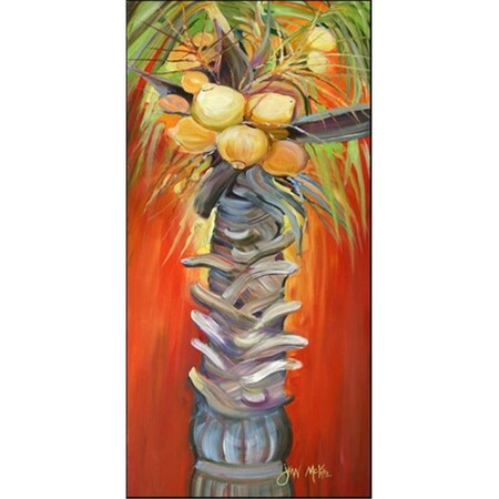 Carolines Treasures Red Coconut Tree Indoor and Outdoor Runner Mat- 58 x 28 in. JMK1340VRM5828